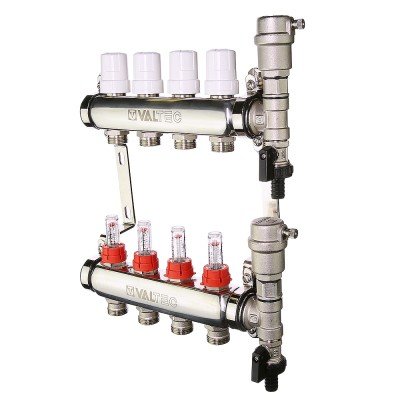 Коллекторный блок со встроенными расходомерами Valtec VTc.589.EMNX.0605 1", 5 x 3/4" евроконус