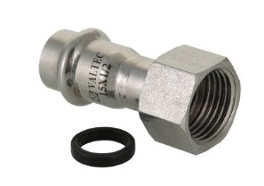 Пресс-фитинг нержавеющий Valtec 28х3/4 c накидной гайкой