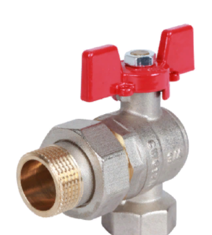 Кран шаровой ROMMER с накидной гайкой угловой 1/2" RBV-0006-0610215 FM