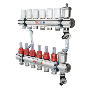 Коллекторный блок Valtec VTc.596.EMNX.0610 1", 10 x 3/4" евроконус Коллекторный блок Valtec VTc.596.EMNX.0610 1", 10 x 3/4" евроконус