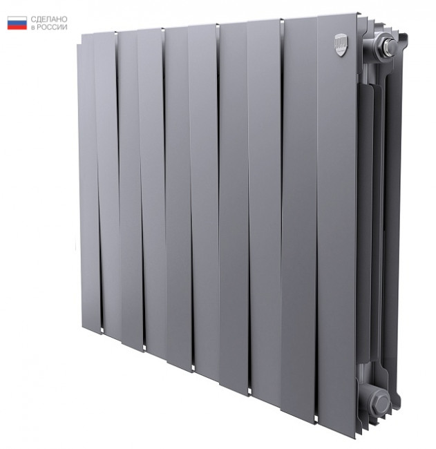 Радиатор биметаллический Royal Thermo Piano Forte 500 Silver Satin 12 секций Радиатор биметаллический Royal Thermo Piano Forte 500 Silver Satin 12 секций
