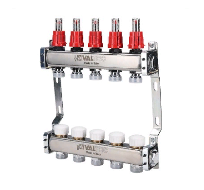 Коллекторный блок Valtec VTc.584.EMNX.0610 1", 10 x 3/4" евроконус Коллекторный блок Valtec VTc.584.EMNX.0610 1", 10 x 3/4" евроконус